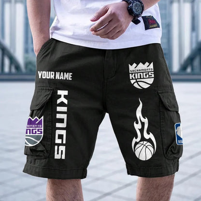 [HOT DEAL] NEW CUSTOMIZED NBA16 SKI SACRAMENTO KINGS CARGO SHORTS