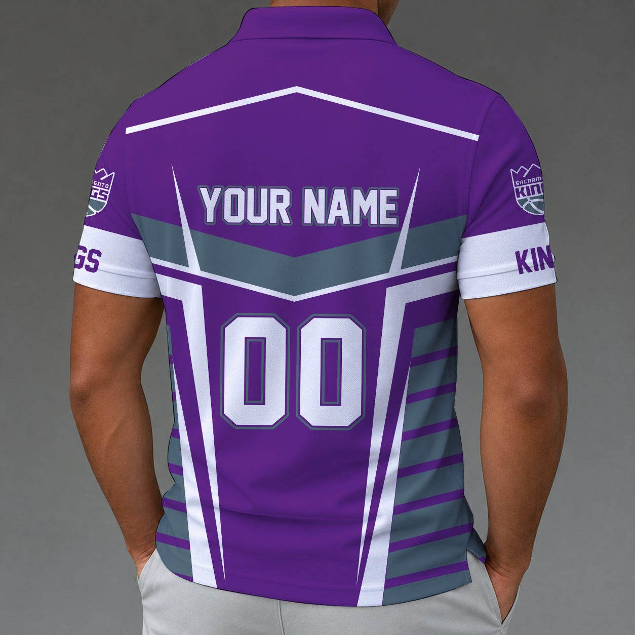 [HOT DEAL] NEW CUSTOMIZED NBA16 SKI SACRAMENTO KINGS ZIP POLO SHIRT