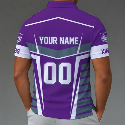 [HOT DEAL] NEW CUSTOMIZED NBA16 SKI SACRAMENTO KINGS ZIP POLO SHIRT