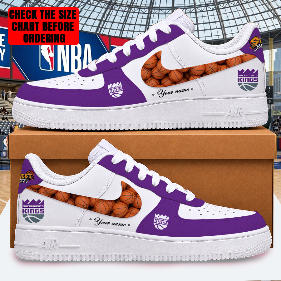 LIMITED EDITION - NEW CUSTOMIZED NBA16 SKI SACRAMENTO KINGS AF1 SHOES