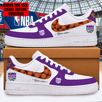 LIMITED EDITION - NEW CUSTOMIZED NBA16 SKI SACRAMENTO KINGS AF1 SHOES