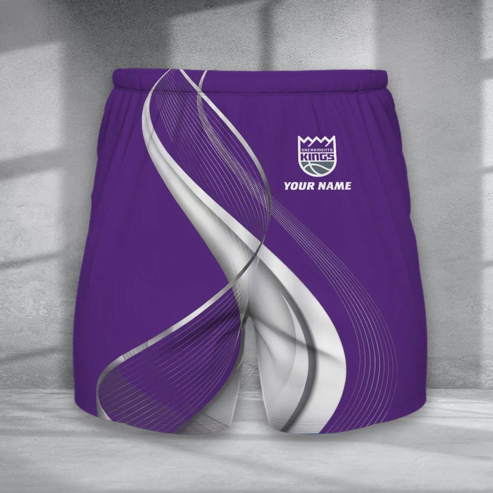 LIMITED EDITION - NEW CUSTOMIZED NBA16 SKI SACRAMENTO KINGS SHORT PANTS
