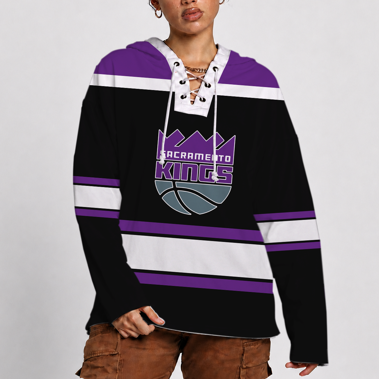 [HOT DEAL] NEW CUSTOMIZED NBA16 SKI SACRAMENTO KINGS LACER HOODIE