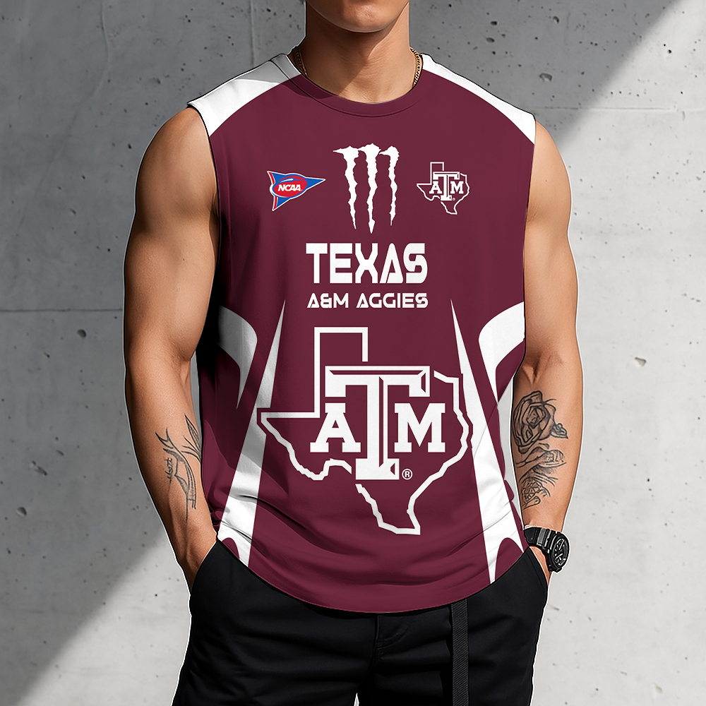 LIMITED DROP - NEW CUSTOMIZED | NCAA FBS16 TAA TX A&M AGGIES MEN'S GYM SHIRT