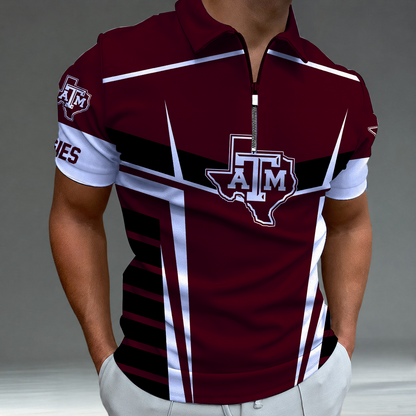 [FAN FAVORITE] NEW CUSTOMIZED NCAA FBS16 TAA TEXAS A&M AGGIES POLO SHIRT
