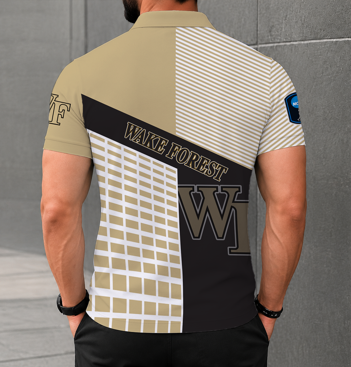 LIMITED EDITION - NEW CUSTOMIZED NCAA CFH16 WFD WAKE FOREST DEMON DEACONS POLO SHIRT