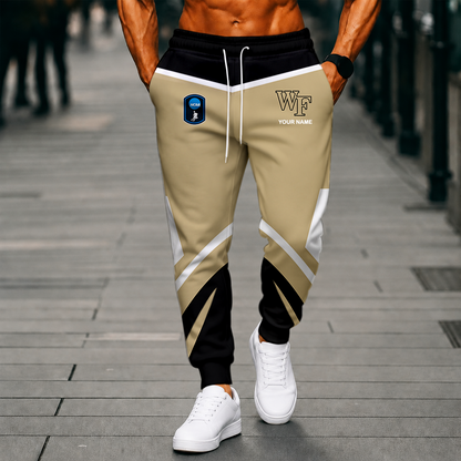 LIMITED EDITION - NEW CUSTOMIZED NCAA CFH16 WFD WAKE FOREST DEMON DEACONS SWEATPANTS