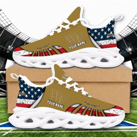 [FAN FAVORITE] NEW CUSTOMIZED NCAA CFH16 WFD WAKE FOREST DEMON DEACONS UNISEX CLUNKY SNEAKERS
