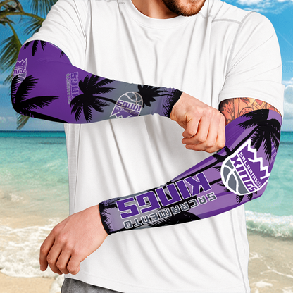 [HOT DEAL] NEW CUSTOMIZED NBA16 SKI SACRAMENTO KINGS SUN ARM SLEEVES
