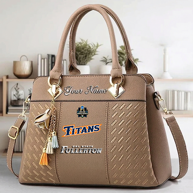 LIMITED EDITION - NEW CUSTOMIZED NCAA CWS16 CFT CAL STATE FULLERTON TITANS ZIP HANDBAG MULTICOLOR