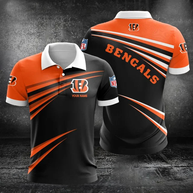 VIRAL EDITION - NEW CUSTOMIZED NFL16 CCB CINCINNATI BENGALS POLO, T-SHIRT & SHORT PANTS SET