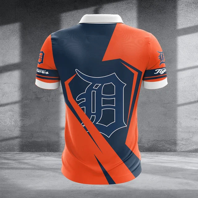[FLASH SALE] NEW CUSTOMIZED MLB16 DTS DETROIT TIGERS ZIP POLO SHIRT