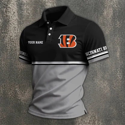 [SPECIAL OFFER] NEW CUSTOMIZED NFL16 CCB CINCINNATI BENGALS POLO SHIRT