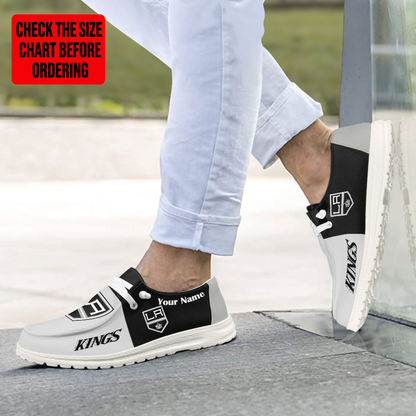 [SUPER SALE] NEW CUSTOMIZED NHL16 LAK LOS ANGELES KINGS PREMIUM LOAFER SHOES