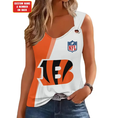[SPECIAL OFFER] NEW CUSTOMIZED NFL16 CCB CINCINNATI BENGALS O-RING SHOULDER TANK TOP
