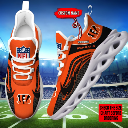 [SPECIAL OFFER] NEW CUSTOMIZED NFL16 CCB CINCINNATI BENGALS UNISEX CLUNKY SNEAKERS