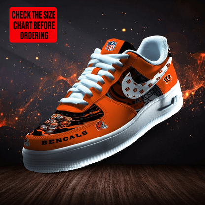 LIMITED EDITION - NEW CUSTOMIZED NFL16 CCB CINCINNATI BENGALS AF1 SHOES