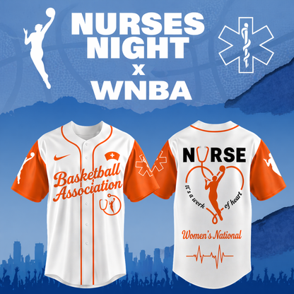 TOP SELLING - NEW CUSTOMIZED WNBA16 WOMEN'S NATIONAL BASKETBALL ASSOCIATION x NURSES NIGHT BASEBALL JERSEY