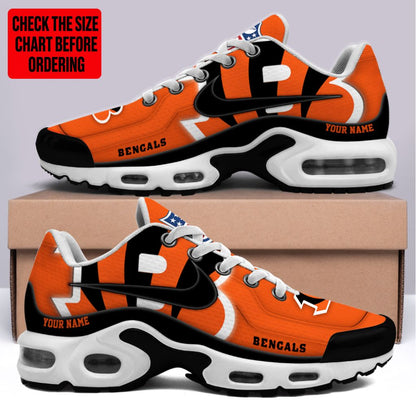 LIMITED EDITION - NEW CUSTOMIZED NFL16 CCB CINCINNATI BENGALS AIR MAX PLUS SNEAKERS