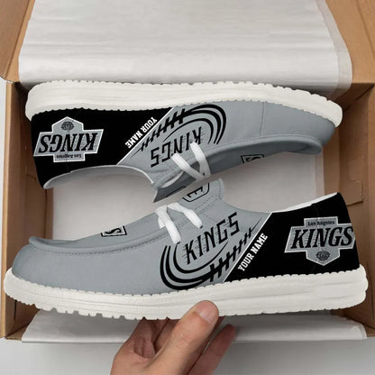 [SUPER SALE] NEW CUSTOMIZED NHL16 LAK LOS ANGELES KINGS PREMIUM LOAFER SHOES