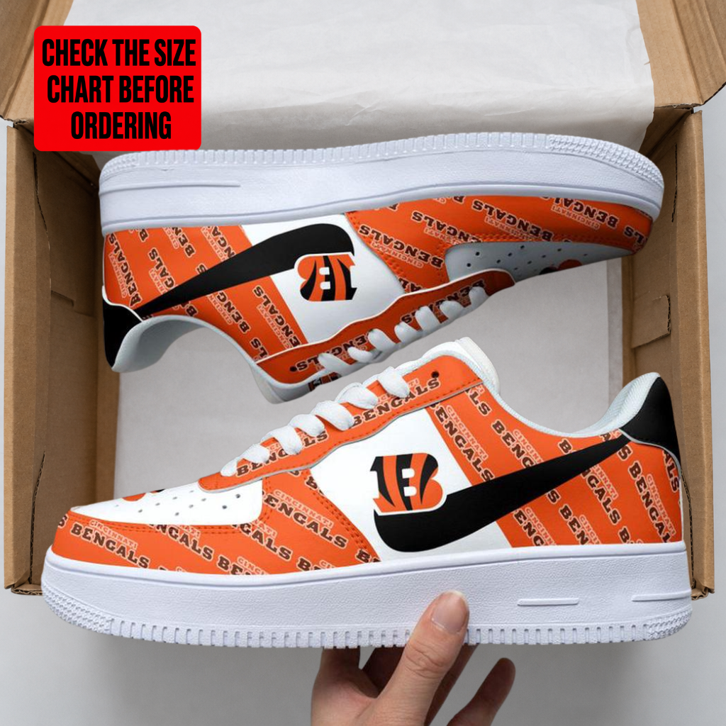 [SPECIAL OFFER] NEW CUSTOMIZED NFL16 CCB CINCINNATI BENGALS AF1 SHOES