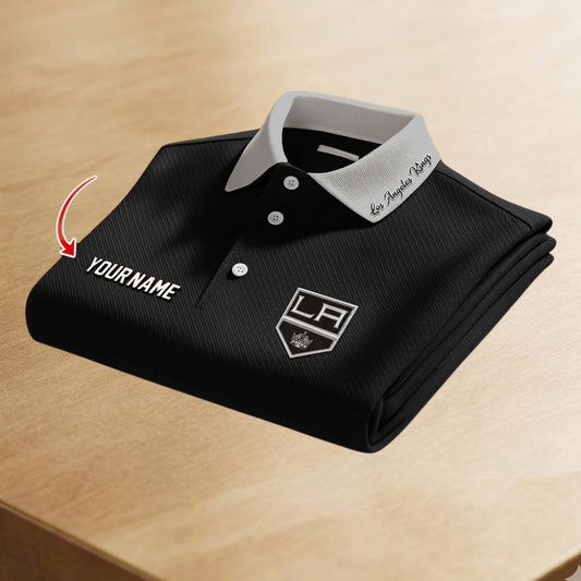 LIMITED EDITION - NEW CUSTOMIZED NHL16 LAK LOS ANGELES KINGS POLO SHIRT