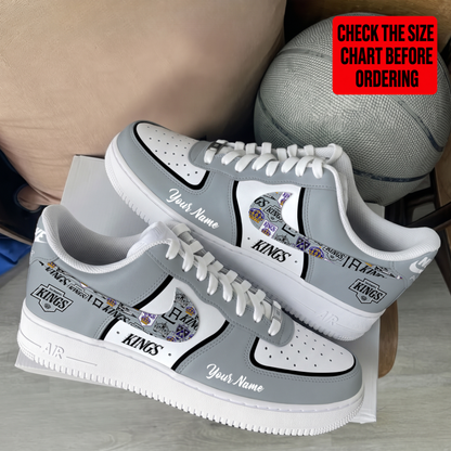 LIMITED EDITION - NEW CUSTOMIZED NHL16 LAK LOS ANGELES KINGS AF1 SHOES