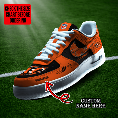 [SPECIAL OFFER] NEW CUSTOMIZED NFL16 CCB CINCINNATI BENGALS AF1 SHOES