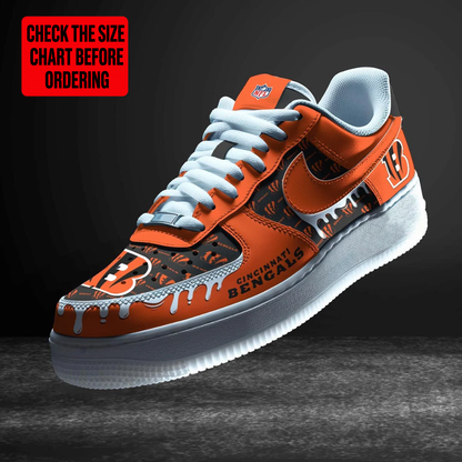 [SPECIAL OFFER] NEW CUSTOMIZED NFL16 CCB CINCINNATI BENGALS AF1 SHOES