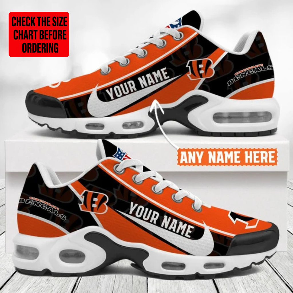 [SPECIAL OFFER] NEW CUSTOMIZED NFL16 CCB CINCINNATI BENGALS AIR MAX PLUS SNEAKERS
