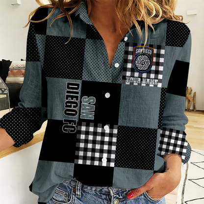 LIMITED EDITION - NEW CUSTOMIZED MLS16 SDF SDG FC WOMEN CASUAL SHIRT
