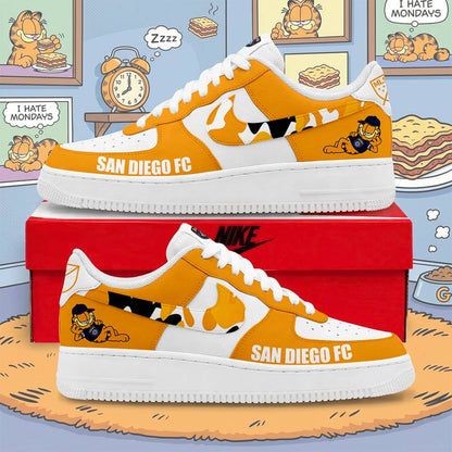 FINAL SALE - NEW CUSTOMIZED MLS16 SDF SDG FC x GARFIELD AF1 SNEAKERS