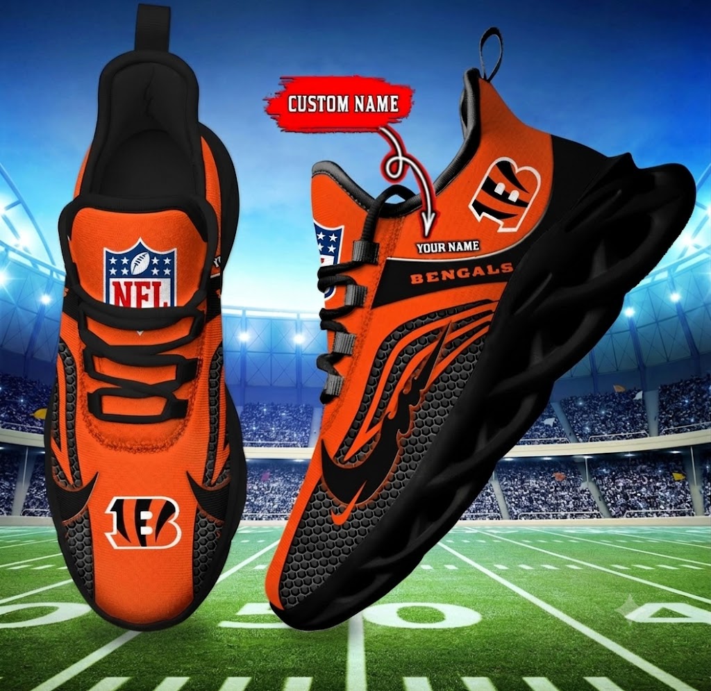 [SPECIAL OFFER] NEW CUSTOMIZED NFL16 CCB CINCINNATI BENGALS UNISEX CLUNKY SNEAKERS