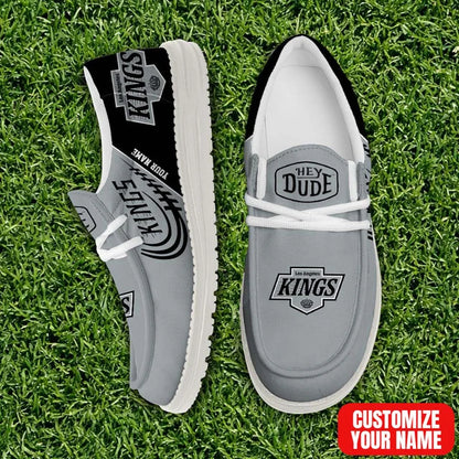 [SUPER SALE] NEW CUSTOMIZED NHL16 LAK LOS ANGELES KINGS PREMIUM LOAFER SHOES
