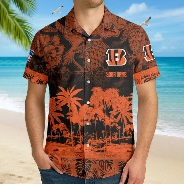 LIMITED EDITION - NEW CUSTOMIZED NFL16 CCB CINCINNATI BENGALS UNISEX HAWAIIAN SHIRT