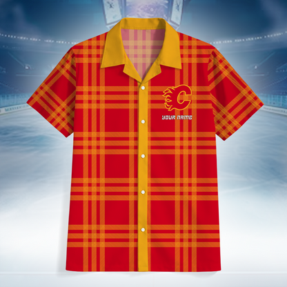 LIMITED EDITION - NEW CUSTOMIZED NHL17 CGF CALGARY FLAMES UNISEX HAWAIIAN SHIRT