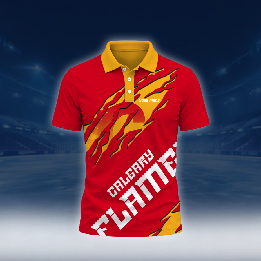 LIMITED EDITION - NEW CUSTOMIZED NHL17 CGF CALGARY FLAMES UNISEX T-SHIRT, POLO, HOODIE & SWEASHIRTS