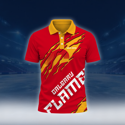 LIMITED EDITION - NEW CUSTOMIZED NHL17 CGF CALGARY FLAMES UNISEX T-SHIRT, POLO, HOODIE & SWEASHIRTS