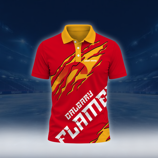 LIMITED EDITION - NEW CUSTOMIZED NHL17 CGF CALGARY FLAMES UNISEX T-SHIRT, POLO, HOODIE & SWEASHIRTS