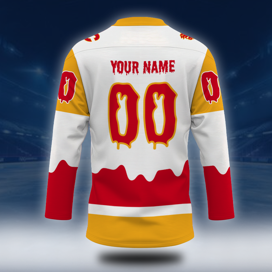 LIMITED EDITION - NEW CUSTOMIZED NHL17 CGF CALGARY FLAMES UNISEX HOCKEY JERSEY
