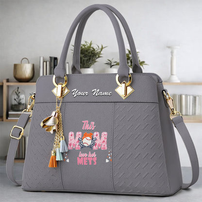 LIMITED EDITION - NEW CUSTOMIZED MLB17 NYM NEW YORK METS ZIP HANDBAG MULTICOLOR