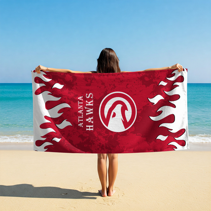 LIMITED EDITION - NEW CUSTOMIZED NBA17 AHA ATLANTA HAWKS BEACH TOWEL FOR FAN