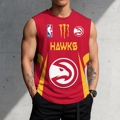 LIMITED EDITION - NEW CUSTOMIZED NBA17 AHA ATLANTA HAWKS MEN'S GYM SHIRT