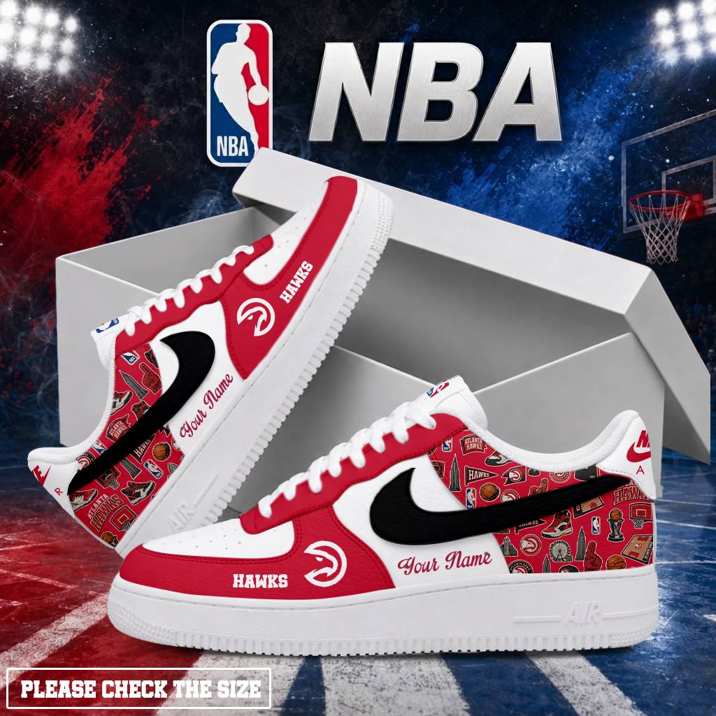 LIMITED EDITION - NEW CUSTOMIZED NBA17 AHA ATLANTA HAWKS AF1 SHOES