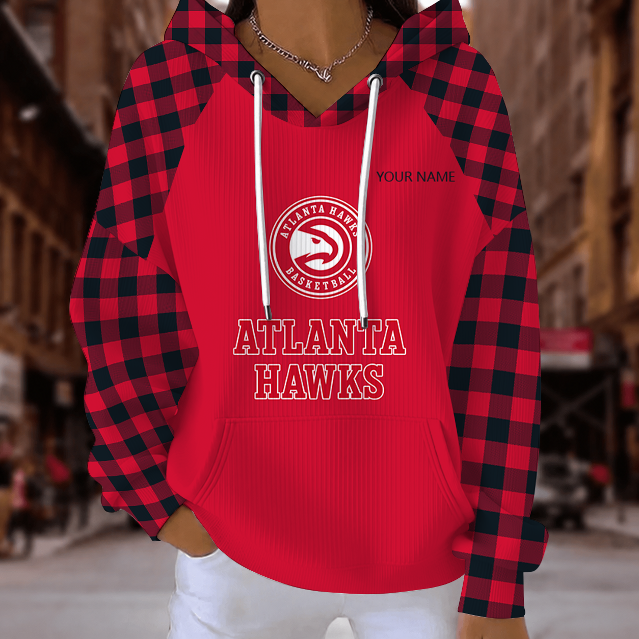 [HOT DEAL] NEW CUSTOMIZED NBA17 AHA ATLANTA HAWKS  RIBBED HOODIE & SWEATSHIRT