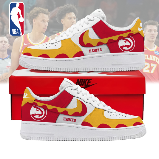 LIMITED EDITION - NEW CUSTOMIZED NBA17 AHA ATLANTA HAWKS AF1 SNEAKERS