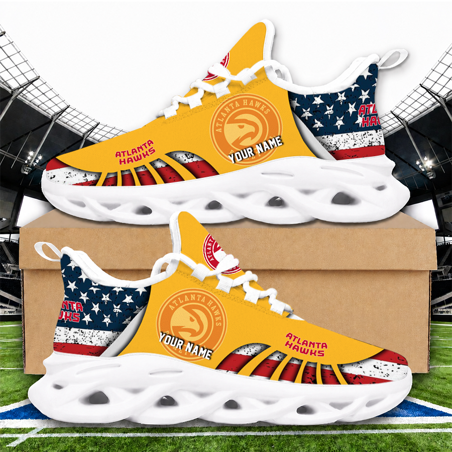 LIMITED EDITION - NEW CUSTOMIZED NBA17 AHA ATLANTA HAWKS PREMIUM CLUNKY SNEAKERS