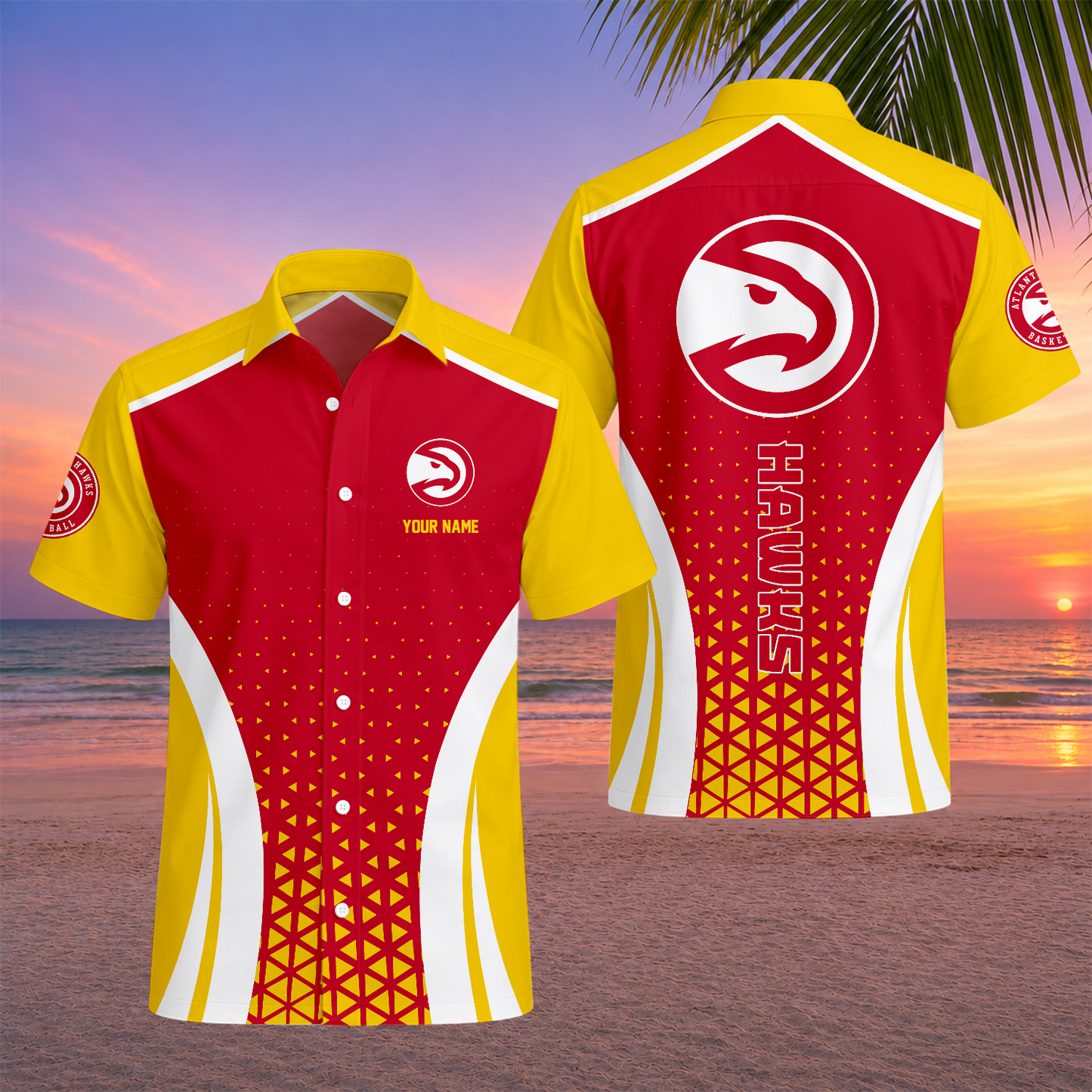 LIMITED EDITION - NEW CUSTOMIZED NBA17 AHA ATLANTA HAWKS UNISEX HAWAIIAN SHIRT