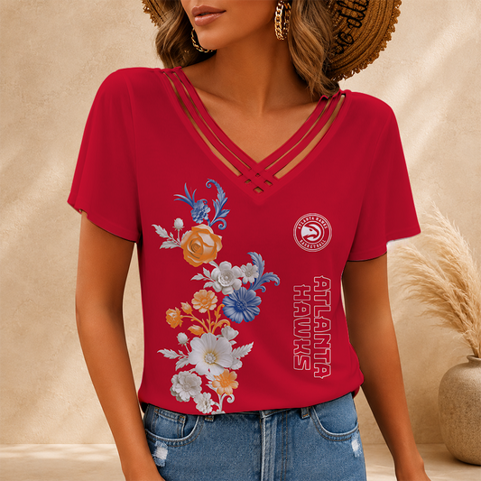 [HOT DEAL] NEW CUSTOMIZED NBA17 AHA ATLANTA HAWKS V-NECK SHIRT