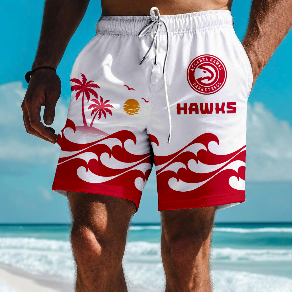 LIMITED EDITION - NEW CUSTOMIZED NBA17 AHA ATLANTA HAWKS SHORT PANTS